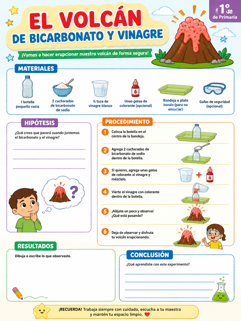 El Volcán de Bicarbonato y Vinagre
