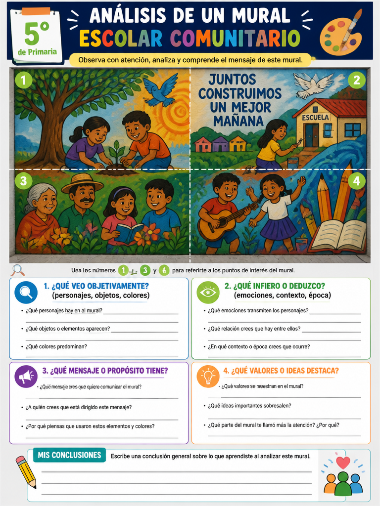Análisis de un Mural Escolar Comunitario