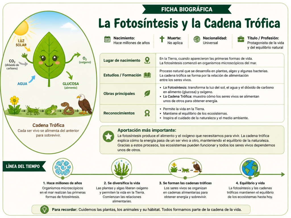 La Fotosíntesis y la Cadena Trófica