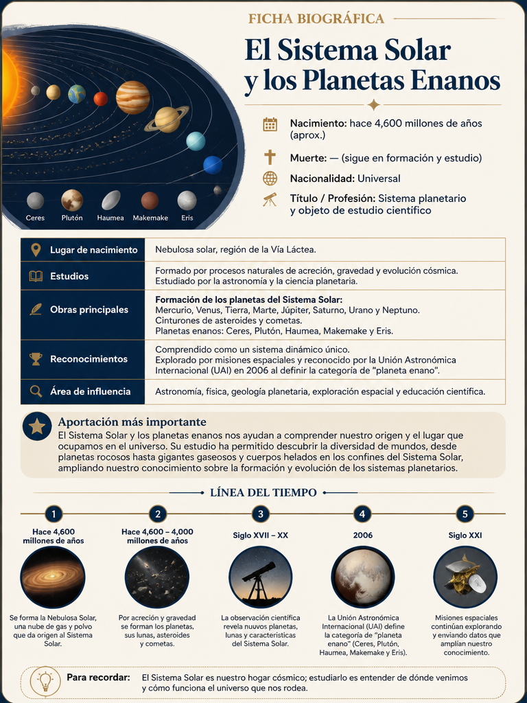 El Sistema Solar y los Planetas Enanos