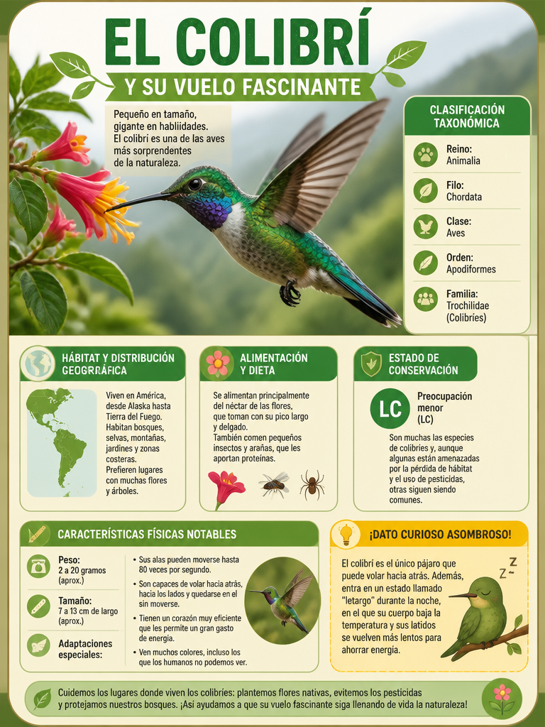 El Colibrí y su Vuelo Fascinante
