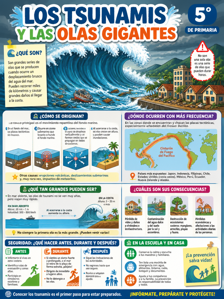 Los Tsunamis y las Olas Gigantes