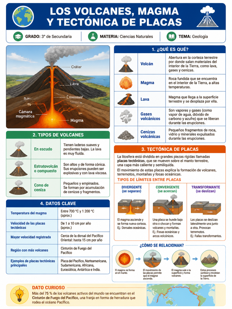 Los Volcanes, Magma y Tectónica de Placas