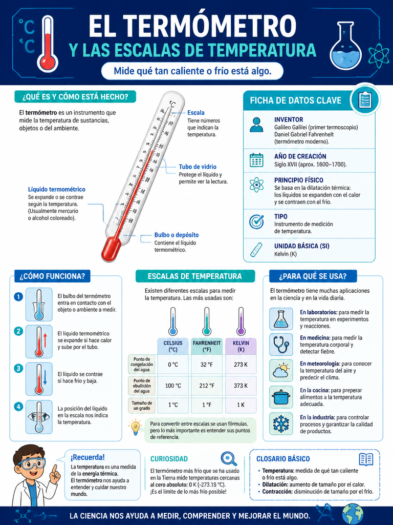 El Termómetro y las Escalas de Temperatura