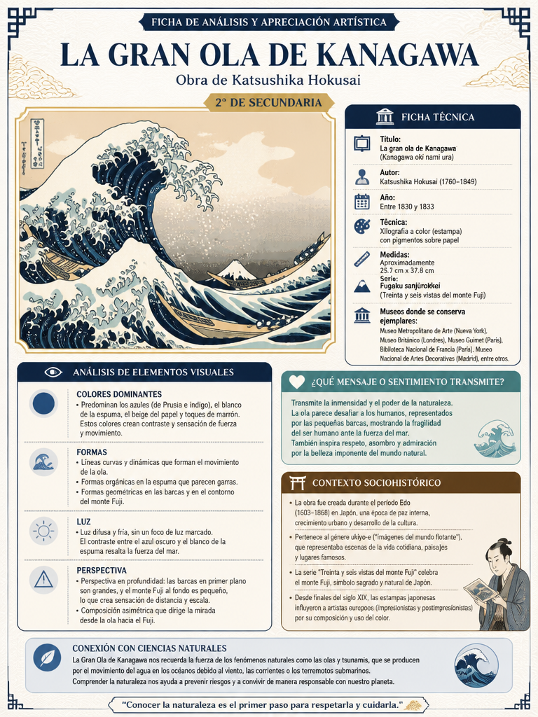 La Gran Ola de Kanagawa de Hokusai