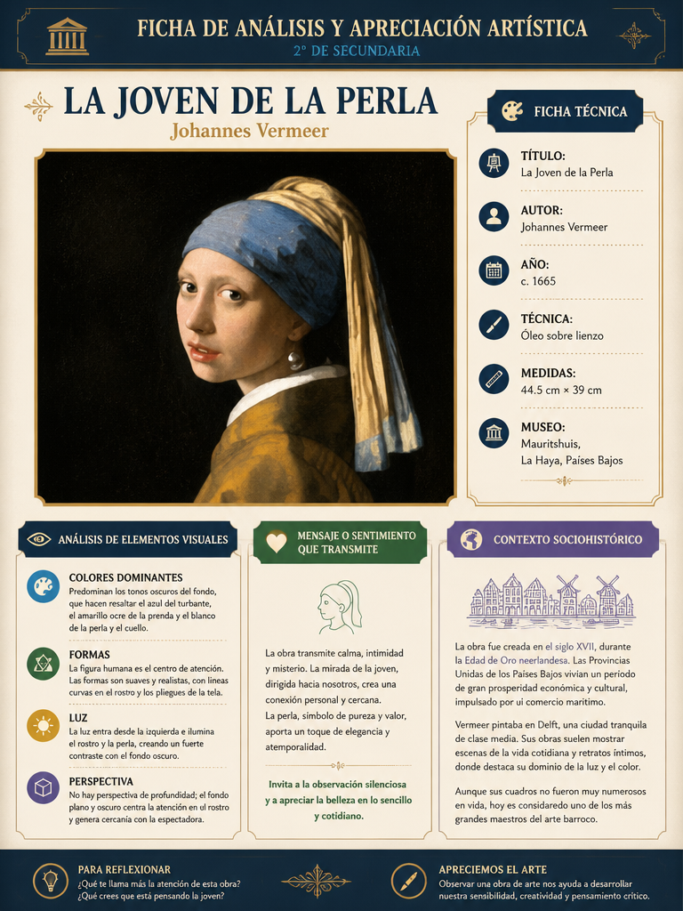 La Joven de la Perla de Johannes Vermeer