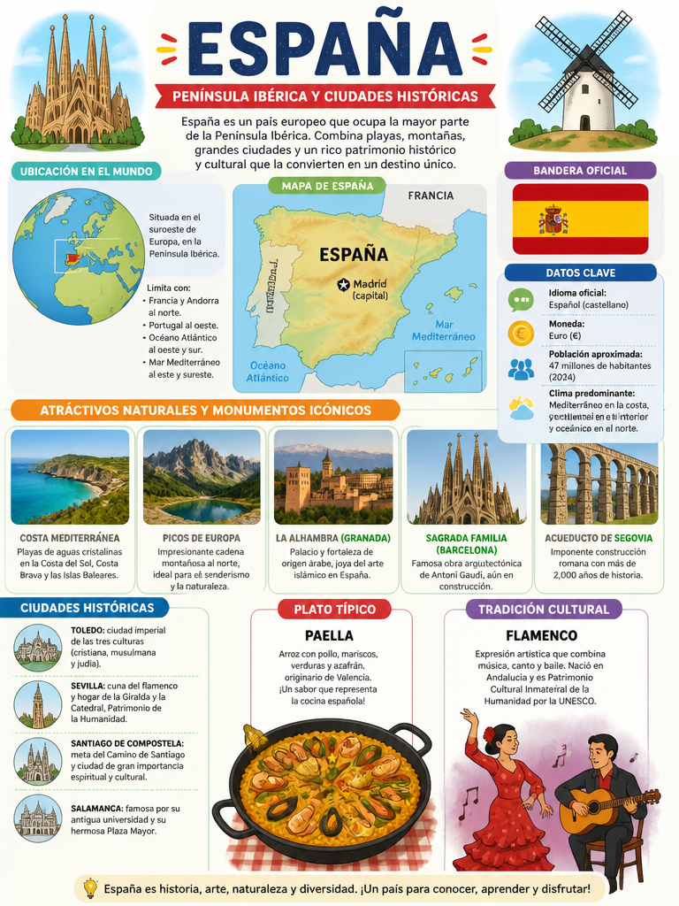 España: Península Ibérica y Ciudades Históricas