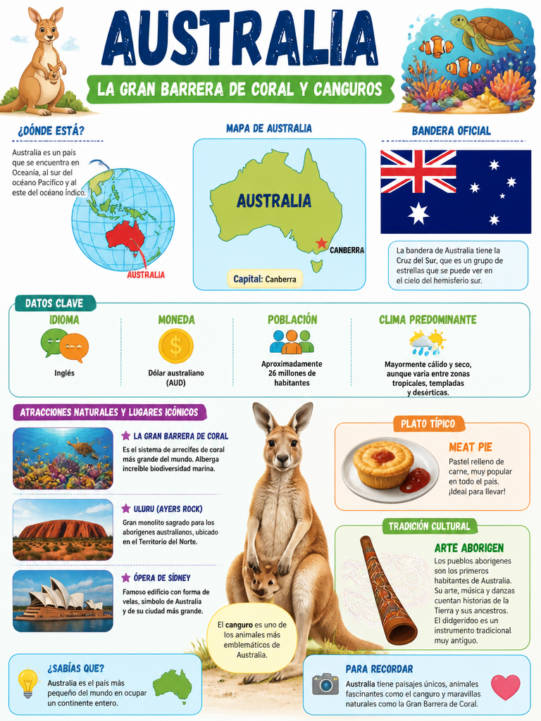 Australia: La Gran Barrera de Coral y Canguros