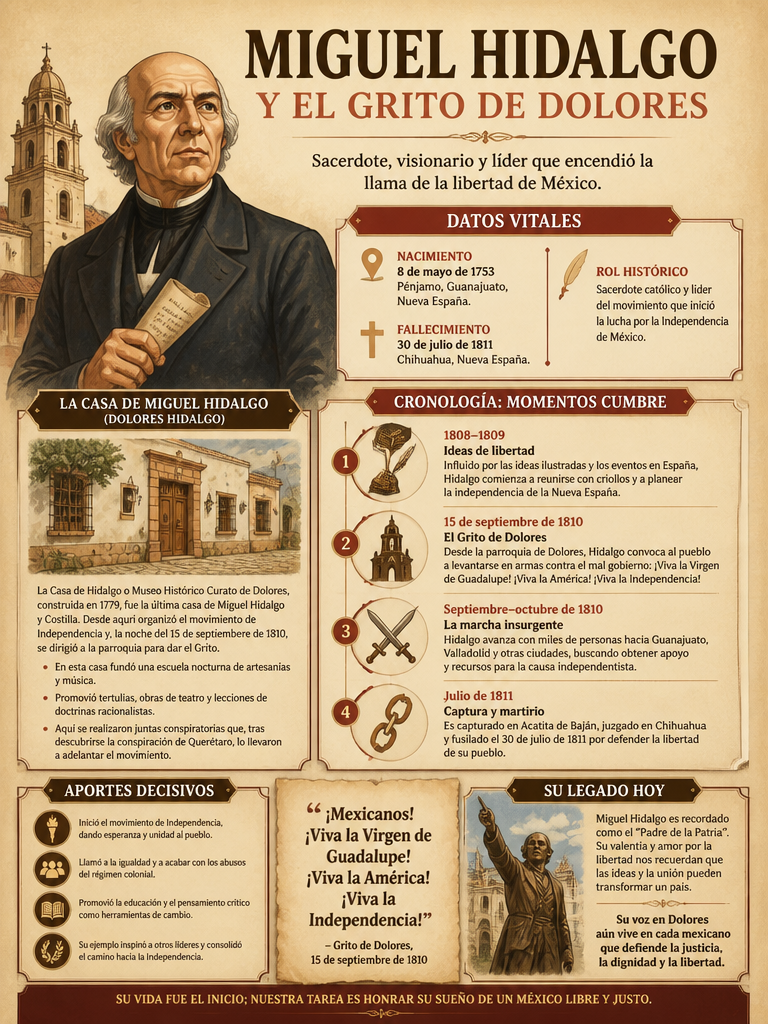 Miguel Hidalgo y el Grito de Dolores