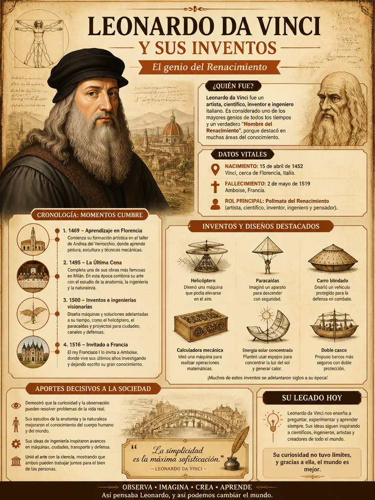 Leonardo da Vinci y sus Inventos