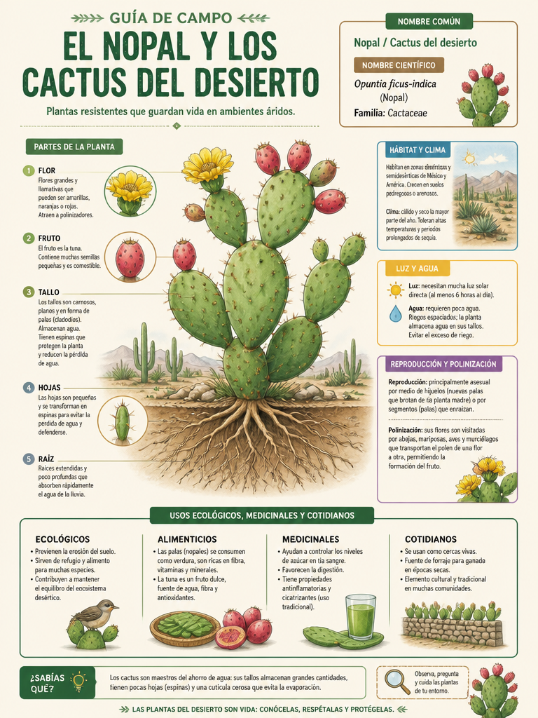 El Nopal y los Cactus del Desierto