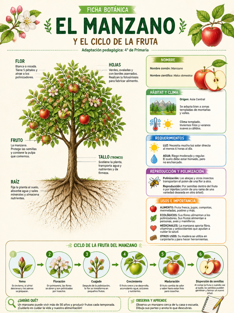 El Manzano y el Ciclo de la Fruta