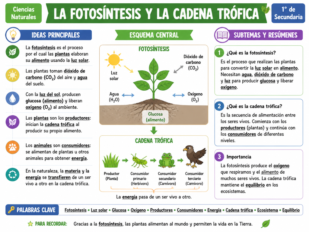 La Fotosíntesis y la Cadena Trófica