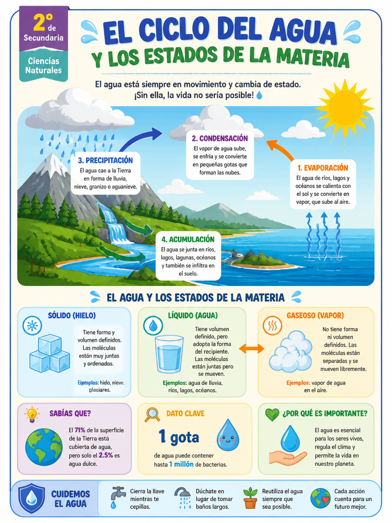 El Ciclo del Agua y los Estados de la Materia