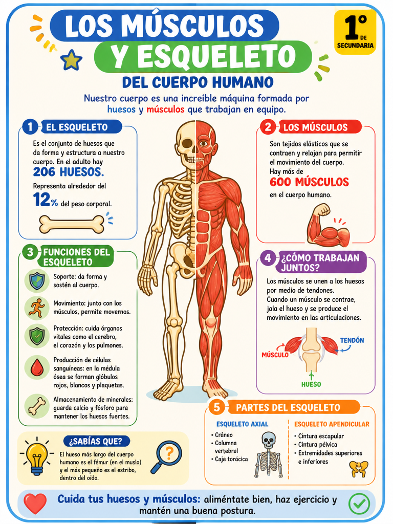 Los Músculos y Esqueleto del Cuerpo Humano