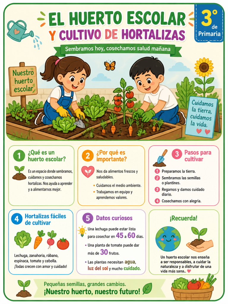 El Huerto Escolar y Cultivo de Hortalizas