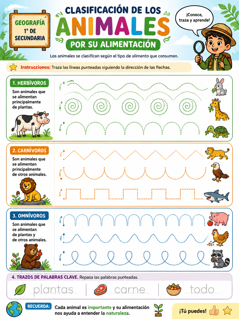 Clasificación de los Animales por su Alimentación