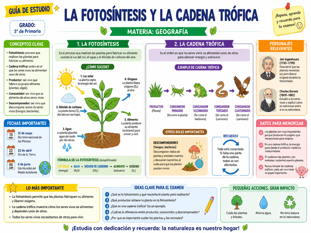 La Fotosíntesis y la Cadena Trófica