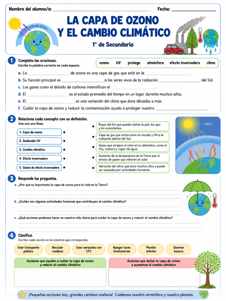 La Capa de Ozono y el Cambio Climático