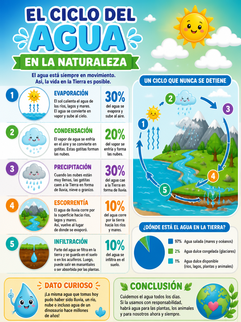 El Ciclo del Agua en la Naturaleza