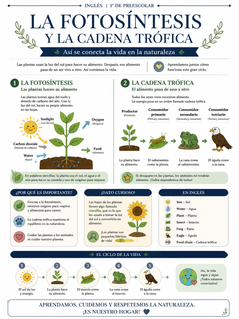 La Fotosíntesis y la Cadena Trófica