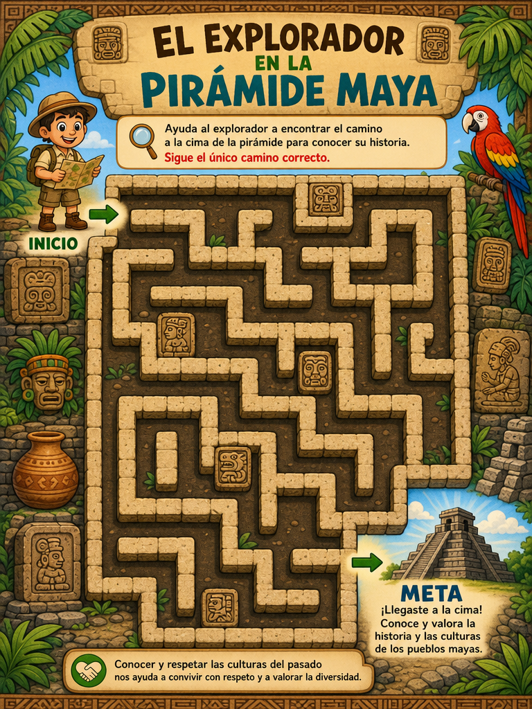 El Explorador en la Pirámide Maya