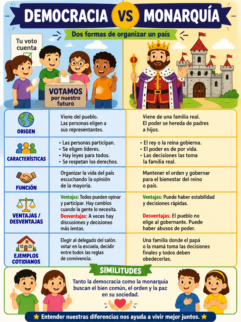 Democracia vs Monarquía