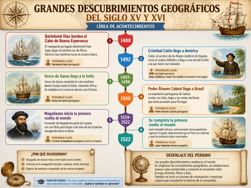 Grandes Descubrimientos Geográficos del Siglo XV y XVI