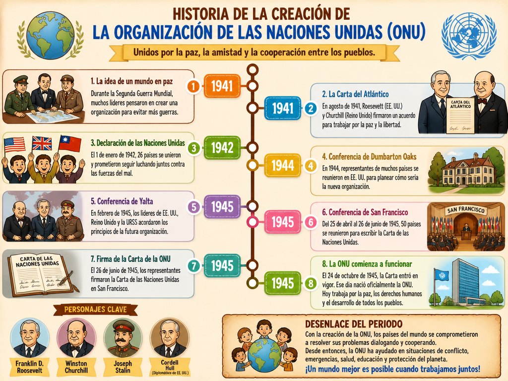 Historia de la Creación de la Organización de las Naciones Unidas (ONU)