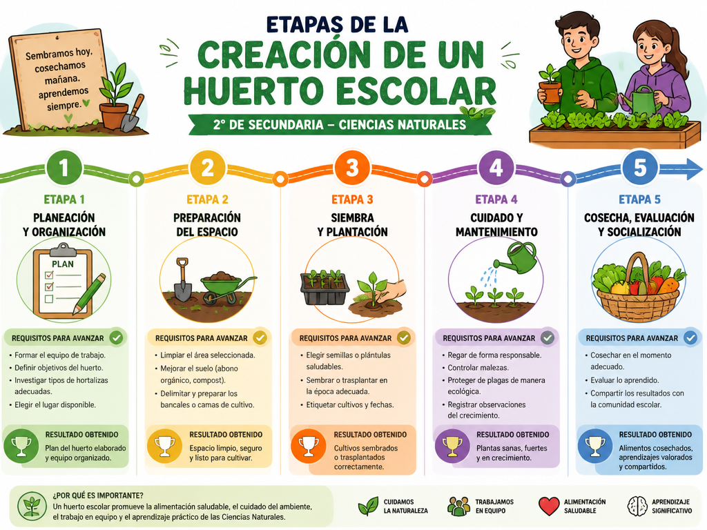 Etapas de la Creación de un Huerto Escolar
