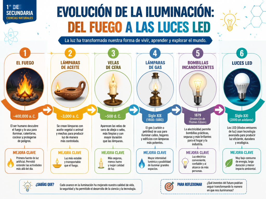 Evolución de la Iluminación: Del Fuego a las Luces LED