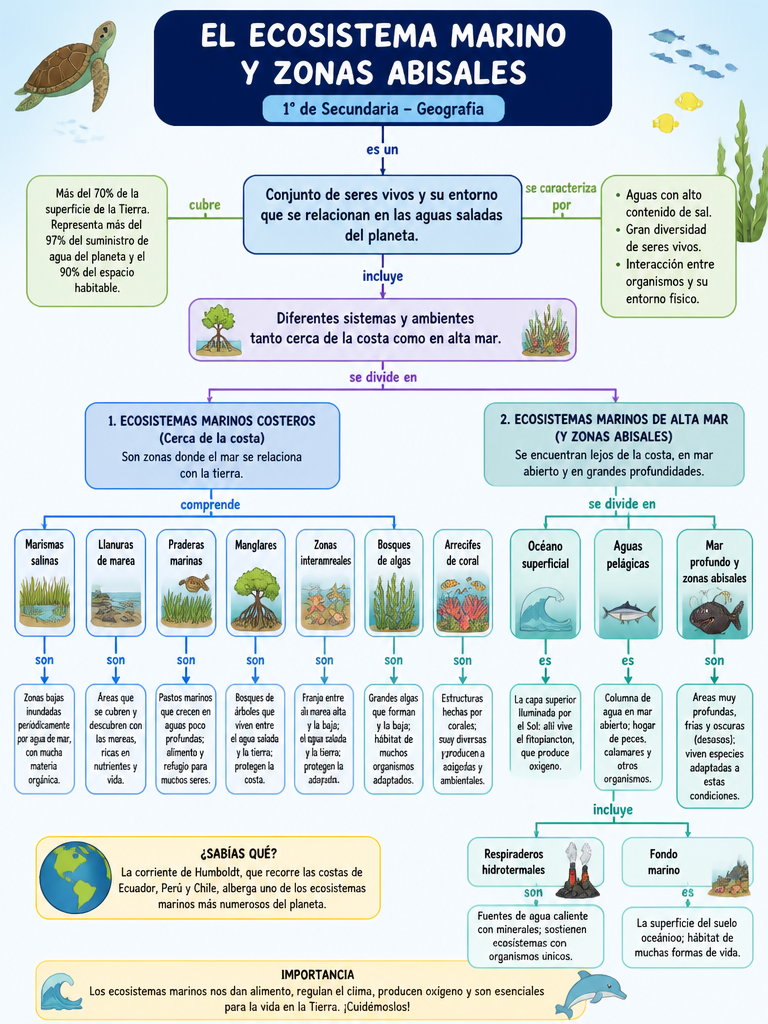El Ecosistema Marino y Zonas Abisales