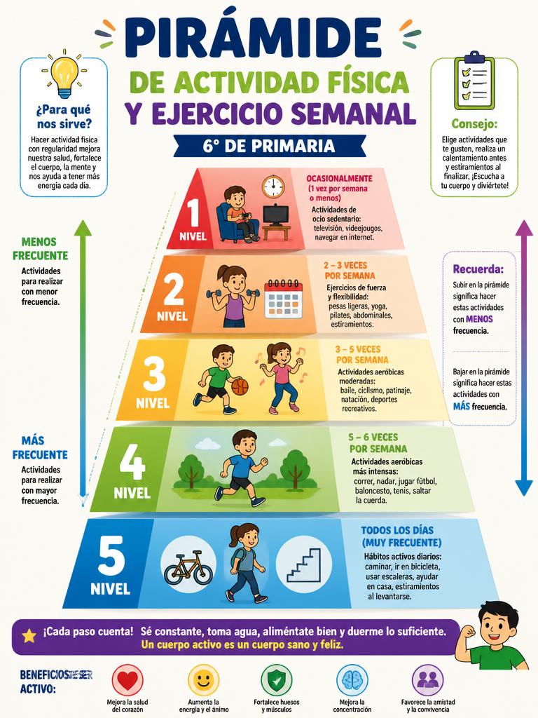 Pirámide de Actividad Física y Ejercicio Semanal