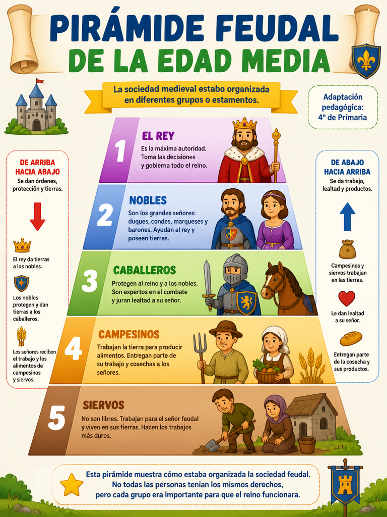 Pirámide Feudal de la Edad Media