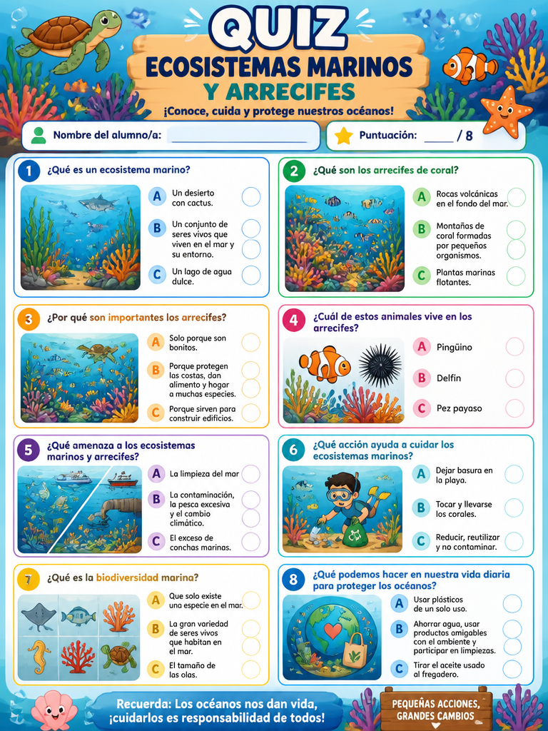 Ecosistemas Marinos y Arrecifes