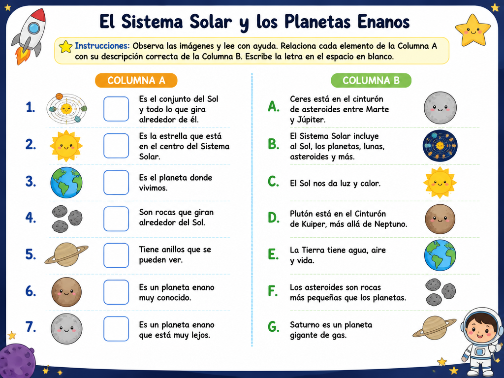 El Sistema Solar y los Planetas Enanos