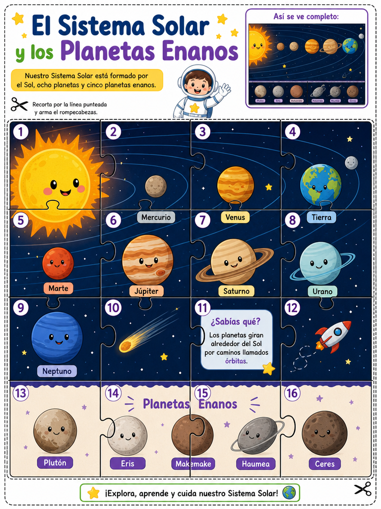 El Sistema Solar y los Planetas Enanos