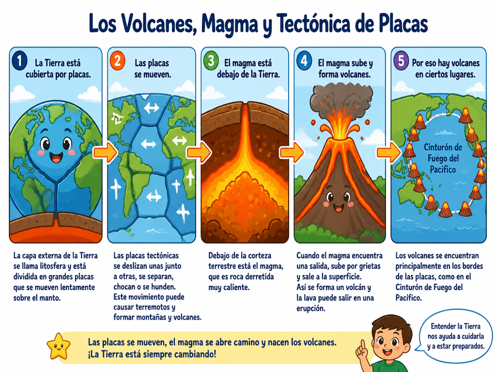 Los Volcanes, Magma y Tectónica de Placas
