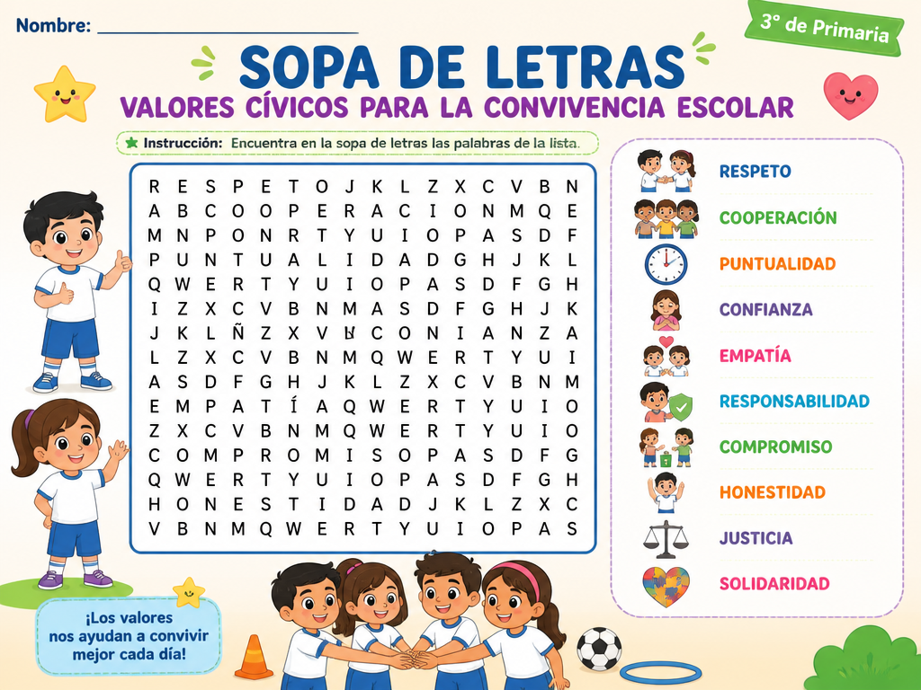 Valores Cívicos para la Convivencia Escolar
