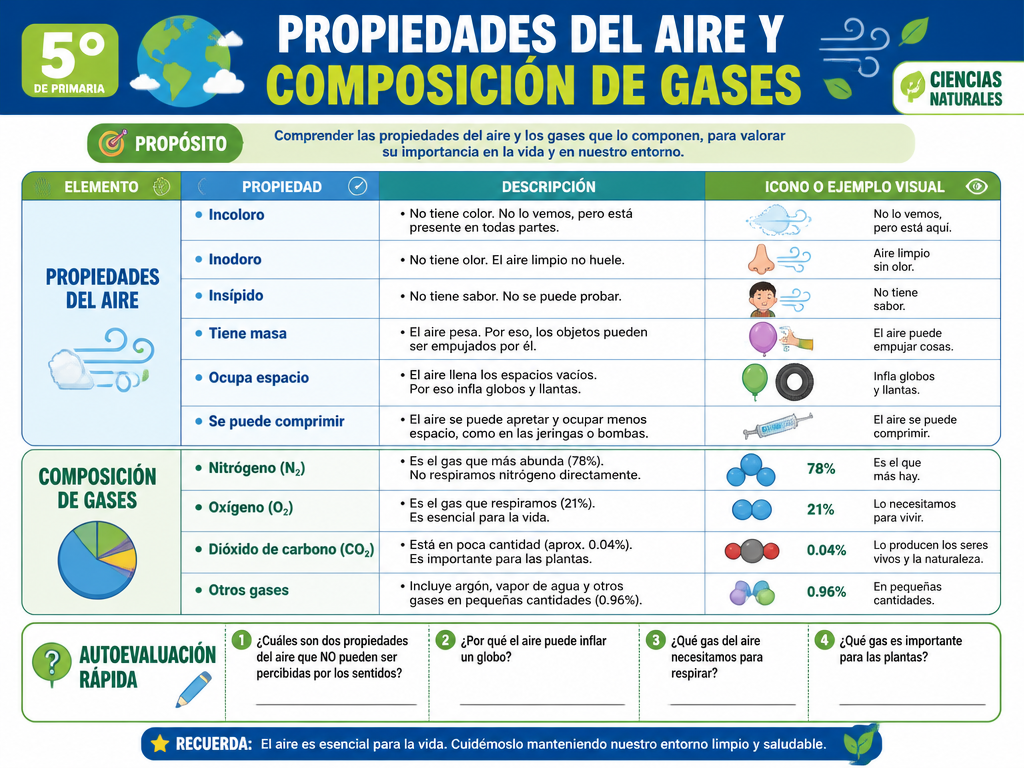 Propiedades del Aire y Composición de Gases