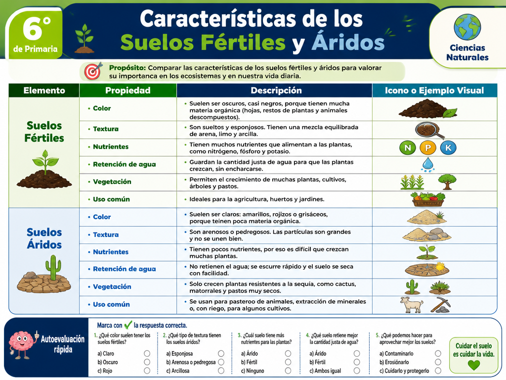 Características de los Suelos Fértiles y Áridos