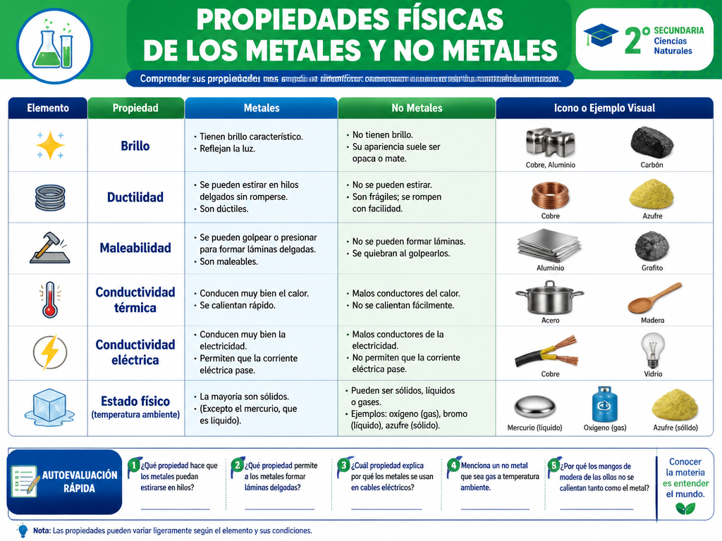 Propiedades Físicas de los Metales y No Metales