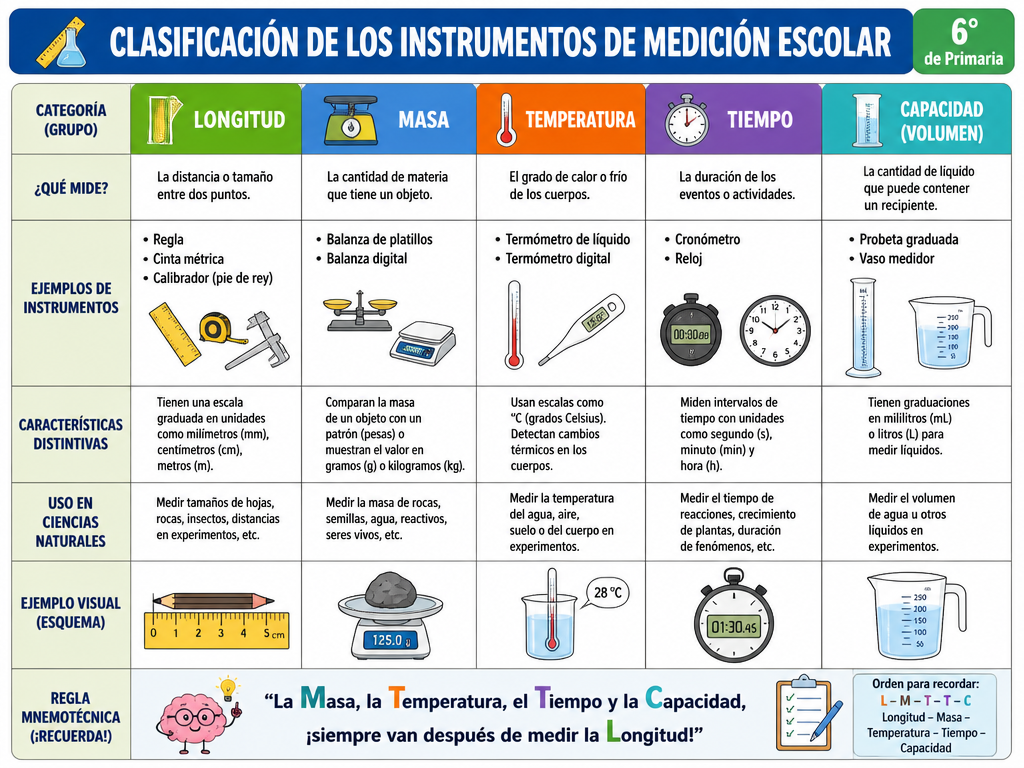 Clasificación de los Instrumentos de Medición Escolar
