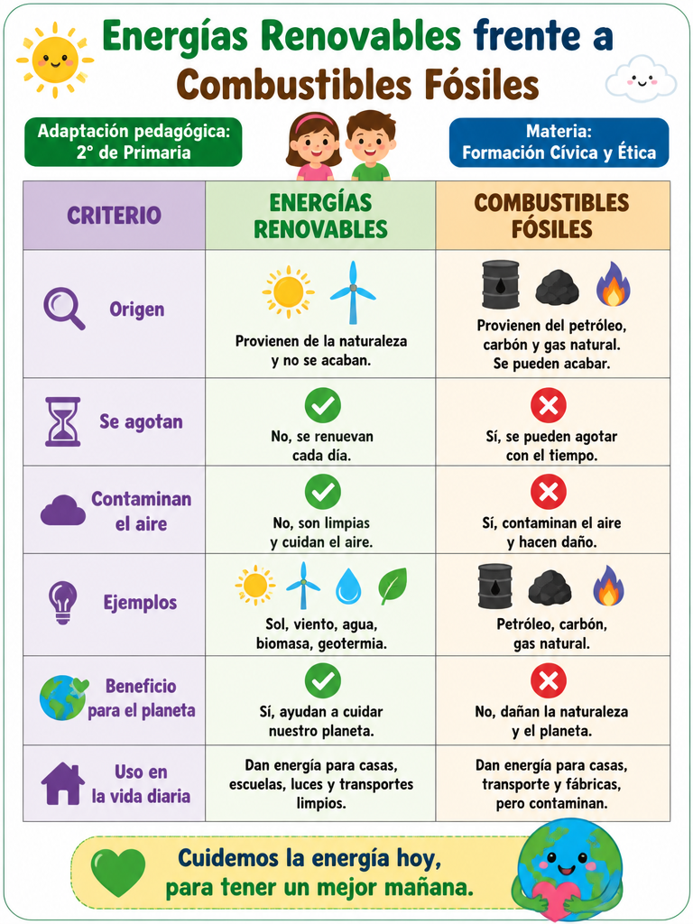 Energías Renovables frente a Combustibles Fósiles