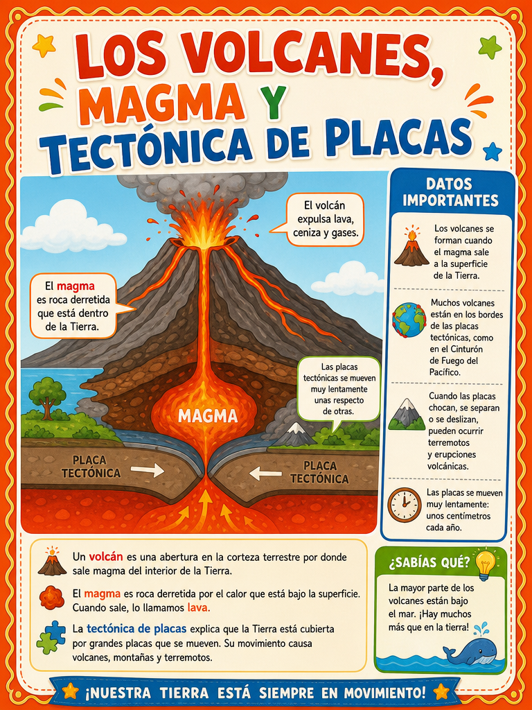 Los Volcanes, Magma y Tectónica de Placas