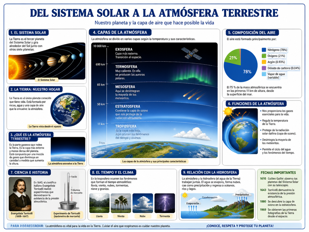 del sistema solar a la atmosfera terrestre — imagen 1 de 1